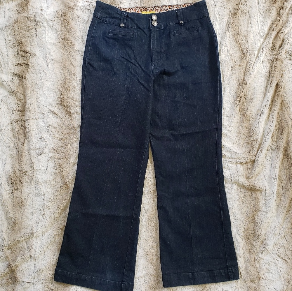 Drama Gold 16 high waisted dark antique wash jeans